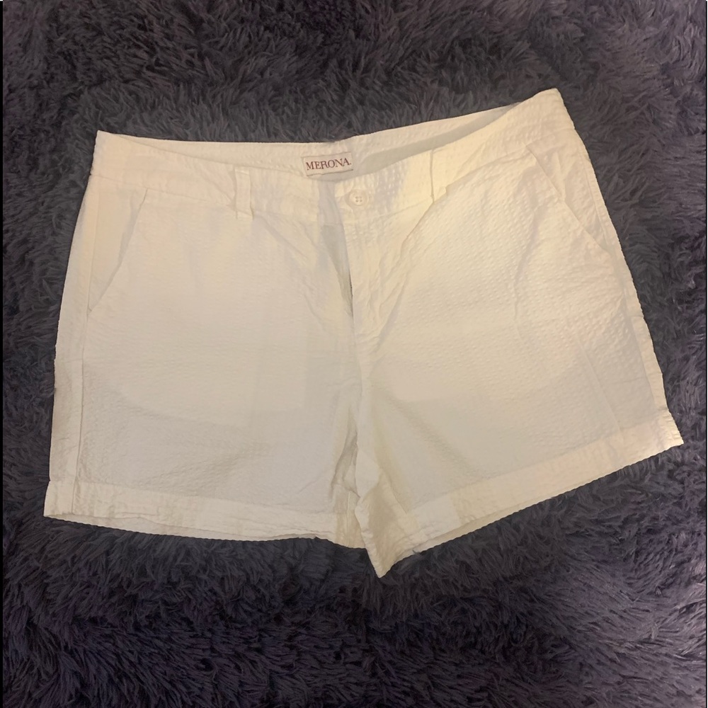 White Merona Seersucker shorts Sz. 10